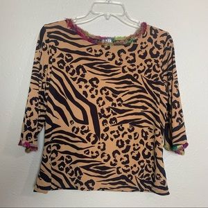 Vintage nothing matches animal print top size medium